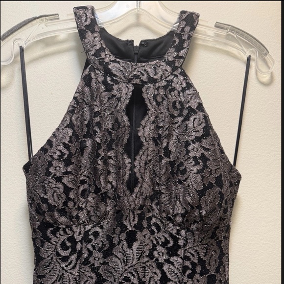 Nightway Cocktail Prom Party Mermaid Womens Dress Glitter-Lace Keyhole Gown 4 - Picture 4 of 8